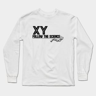 XY Male Chromosome Shirt - Black Letter Long Sleeve T-Shirt